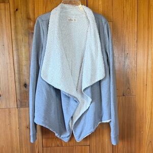Hollister Light Gray Open Front Cardigan